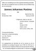 Death notice / Overlijdensbericht Jannes Johannes Postma 
